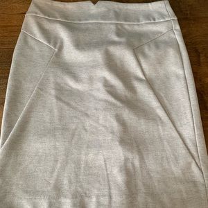 Pale grey stretchy pencil skirt